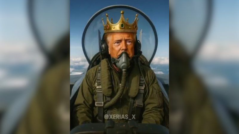 Trump ze stíhačky bombarduje výkaly demonstranty. Videem dal jasně najevo názor na protesty