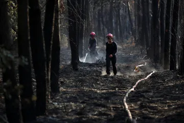 Požár v Gironde ve Francii je po víc než týdnu pod kontrolou